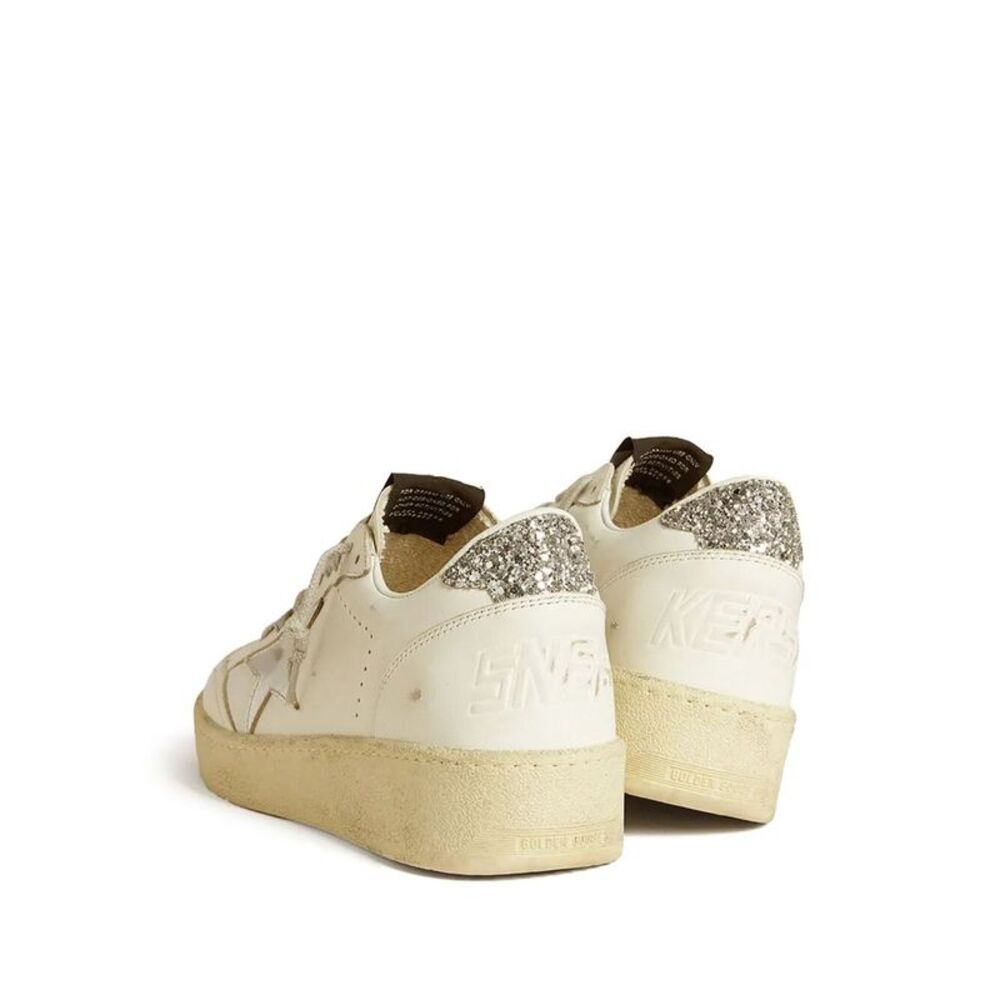 Golden Goose Women Ballstar 2 Leather Upper And Spur Laminated Star Glitter Heel - Picture 3 of 4
